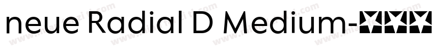 neue Radial D Medium字体转换